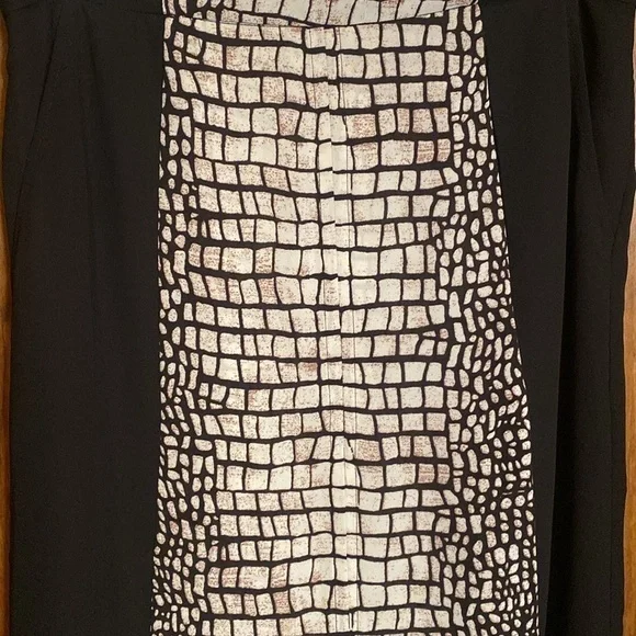 Animal snake Print mini skirt with Maxi Skirt overlay with front slit sz 4